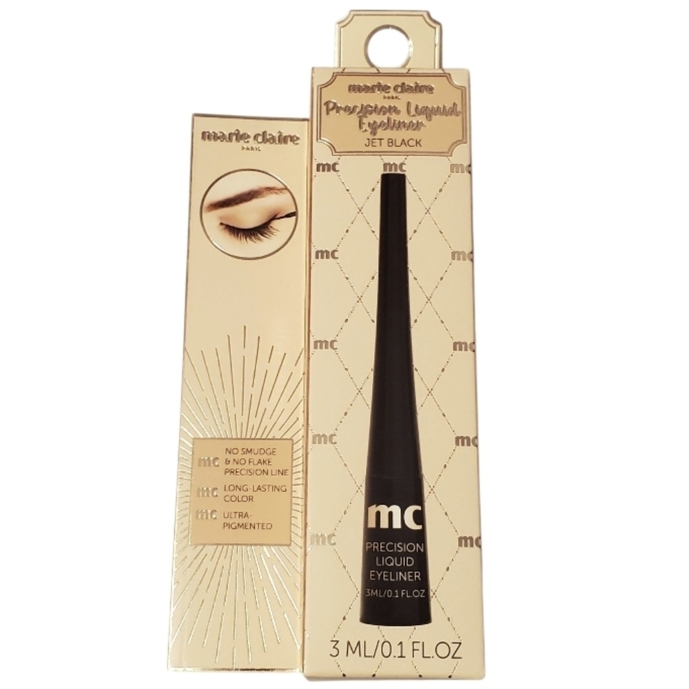 Marie Claire Paris Precision Liquid Eyeliner  Ultra Pigmented Jet Black Makeup